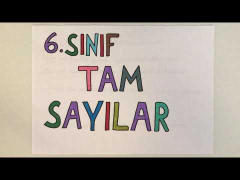 6. Sınıf Tam Sayılar