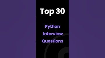 Top 30 Python Interview Questions #python #fresher #code #interviews