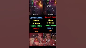 i5 13600K vs Ryzen 5 7600 - Gaming, Temps & Performance Test 🎮 #pcgaming #benchmark #intel