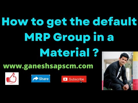 How to get the default MRP Group in a Material? | SAP CBP | SAP MRP | SAP MM-PP Integration Topics