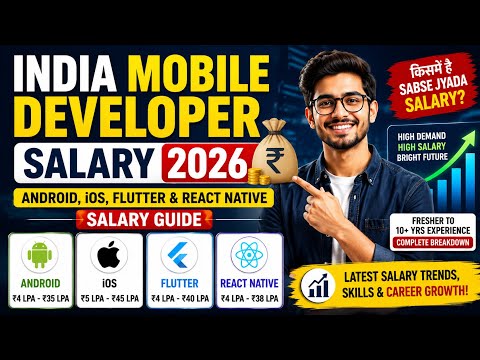 India Mobile Developer Salary 2026 💰 | Android, iOS, Flutter & React Native Salary Guide