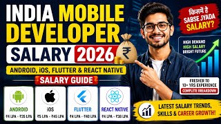 India Mobile Developer Salary 2026 💰 | Android, iOS, Flutter & React Native Salary Guide