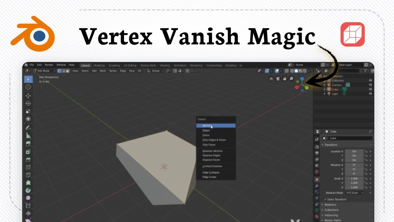 How to delete vertices in Blender (Zero Clutter) - YouTube