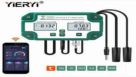 A must-have product! Yieryi WIFI Smart Aquarium PH Meter YY-W9909 Digital PH EC TDS SALT S.G Temp
