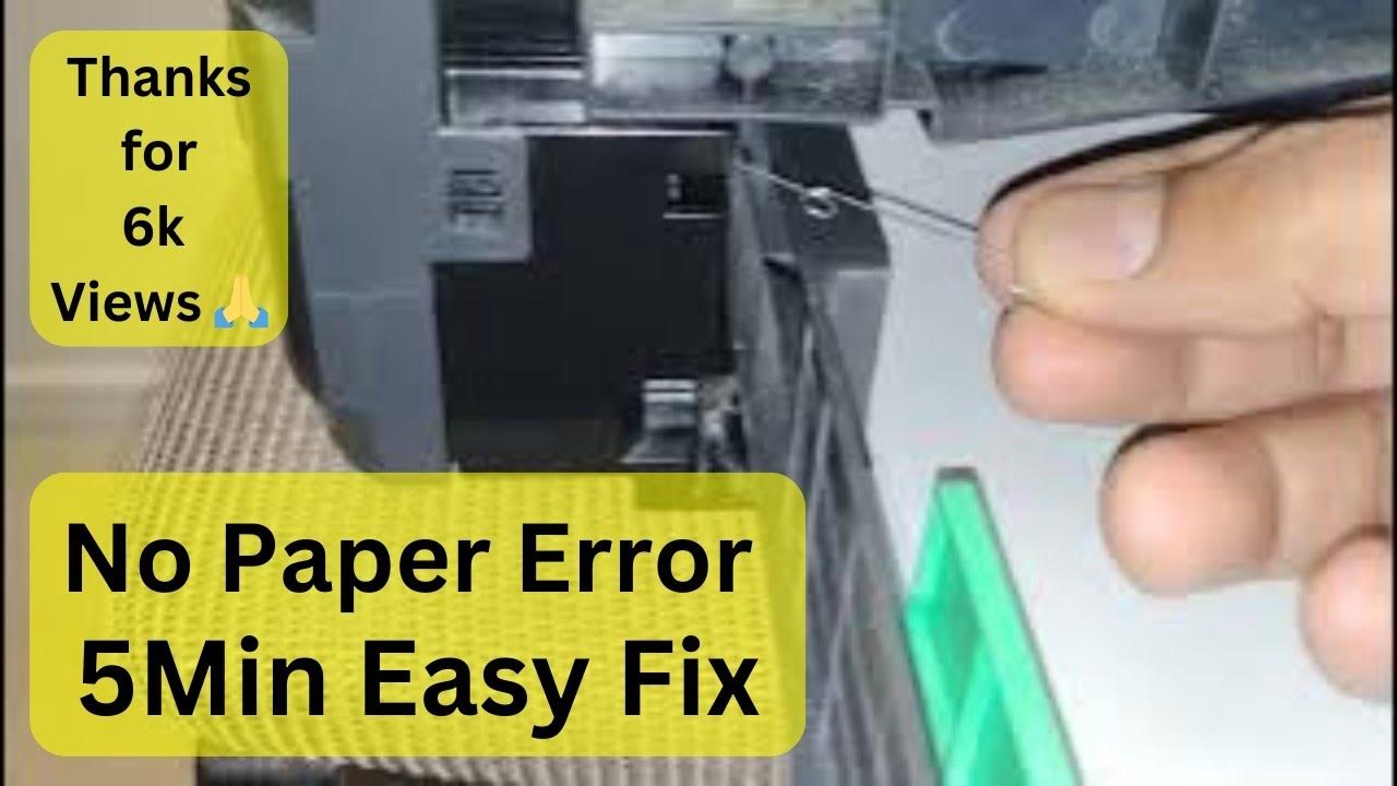 How to solve No Paper error on Brother HL2270DW printer YouTube