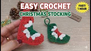 The Cutest Crochet Christmas Stocking Ever! 🎅✨ (Free Pattern + Tutorial)