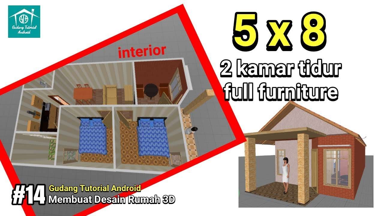 Desain Rumah Minimalis 2 Kamar Uk 5x8 Full Interior Design Part