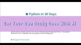 How to make study case with AiPy in 20s?