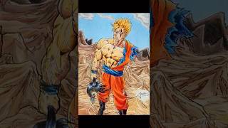 Dibujo de Gohan del futuro contra Androide 17