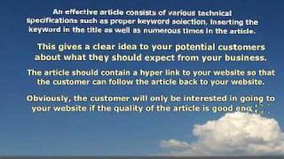 Effective Article Marketing Strategies