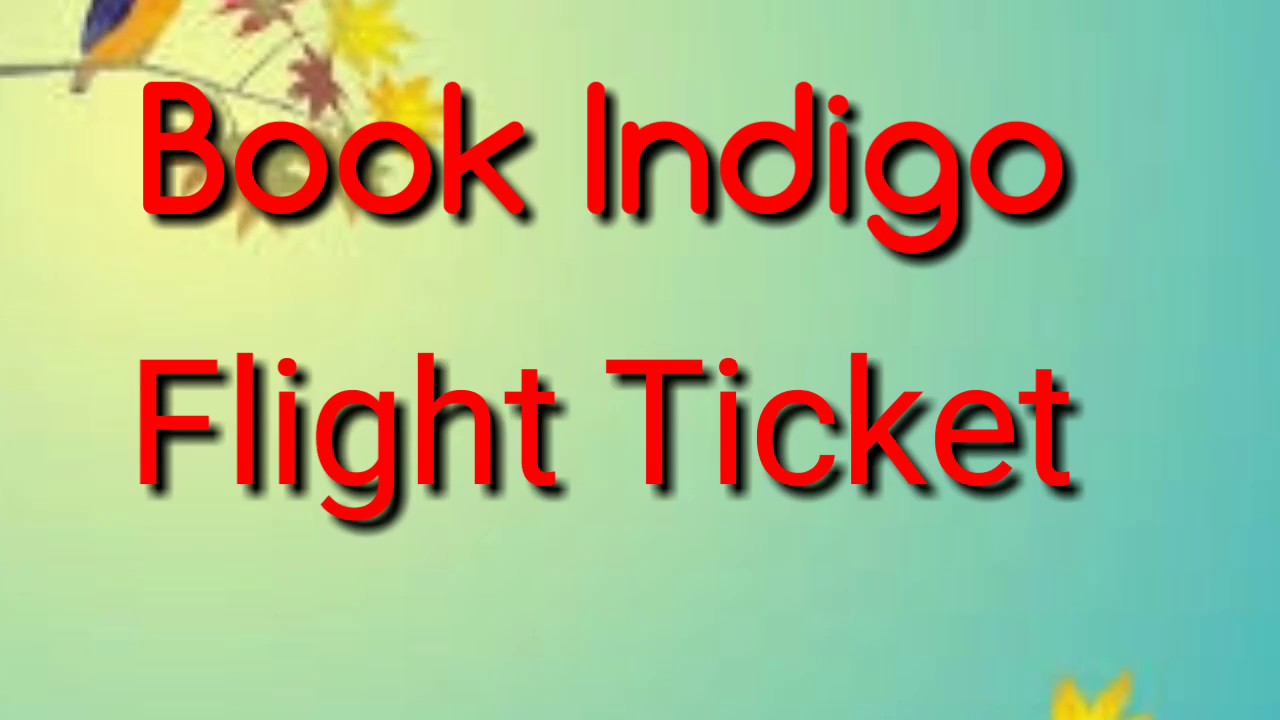 Book Flight Ticket On IndiGo Indigo flight booking