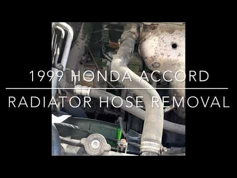 1999 Honda Accord Radiator Hose Removal and Install - YouTube