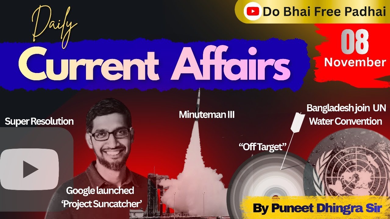 8 November 2025 Current Affairs | Daily Current Affairs | Bank | SSC ...