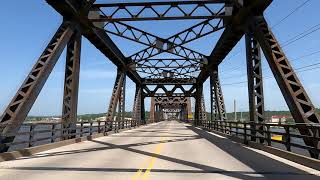 Crossing the Mississippi River in Fort Madison by Train and Car