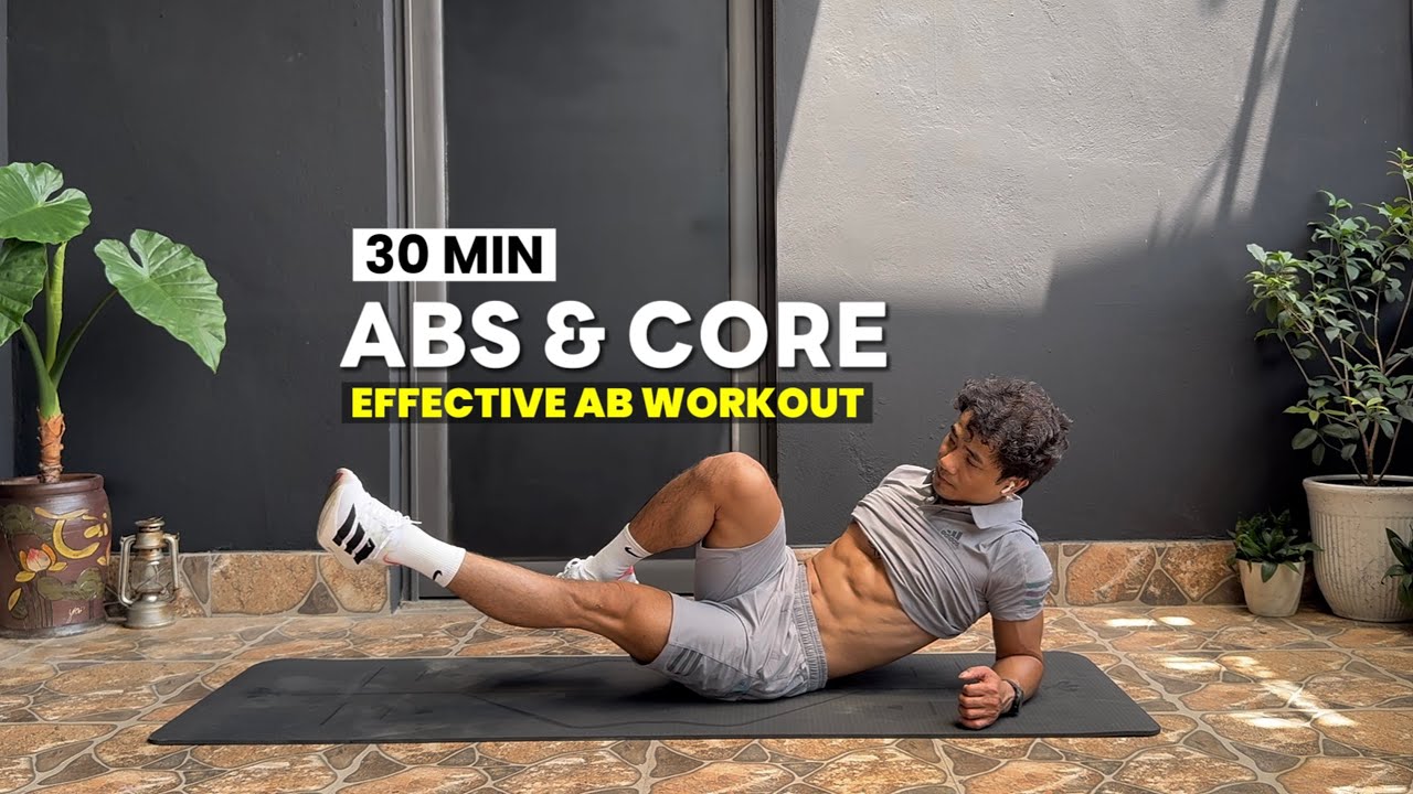 30 Min ABS & CORE Workout | Effective Abs Workout at Home - No Repeat ...