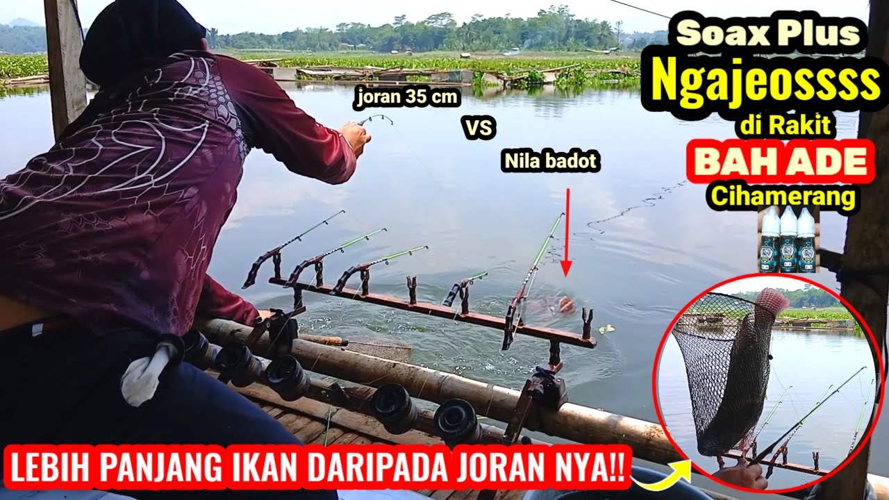 MENEGANGKAN! Detik-detik joran mini nataran nila badot || Tes SOAX PLUS di RAKIT Bah Ade Cihamerang