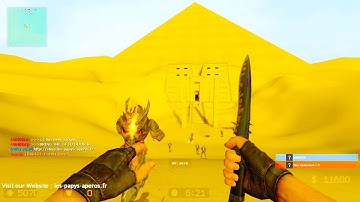 Counter Strike Source Zombie Escape mod online gameplay on Stargate SG1 Missions map