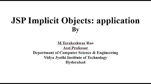 JSP Implicit Objects: application
