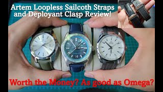 Artem Loopless Sailcoth Watch Straps and Deployant Clasps (Omega alternative?)