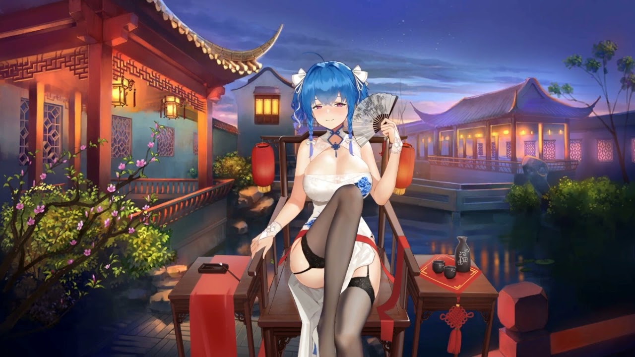 Azur Lane USS St. Louis Blue and White Pottery Live Wallpaper - YouTube.