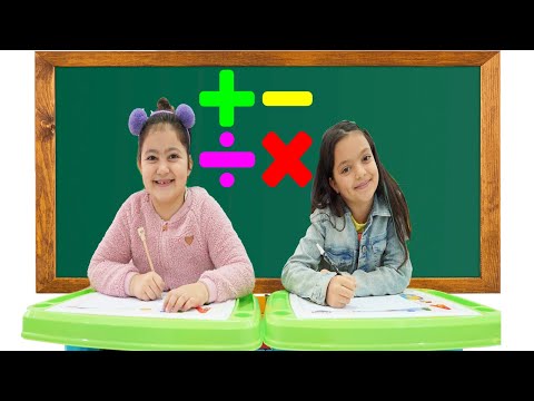 Masal and Öykü Learn Math & Numbers for the School Exam - Funny Kids