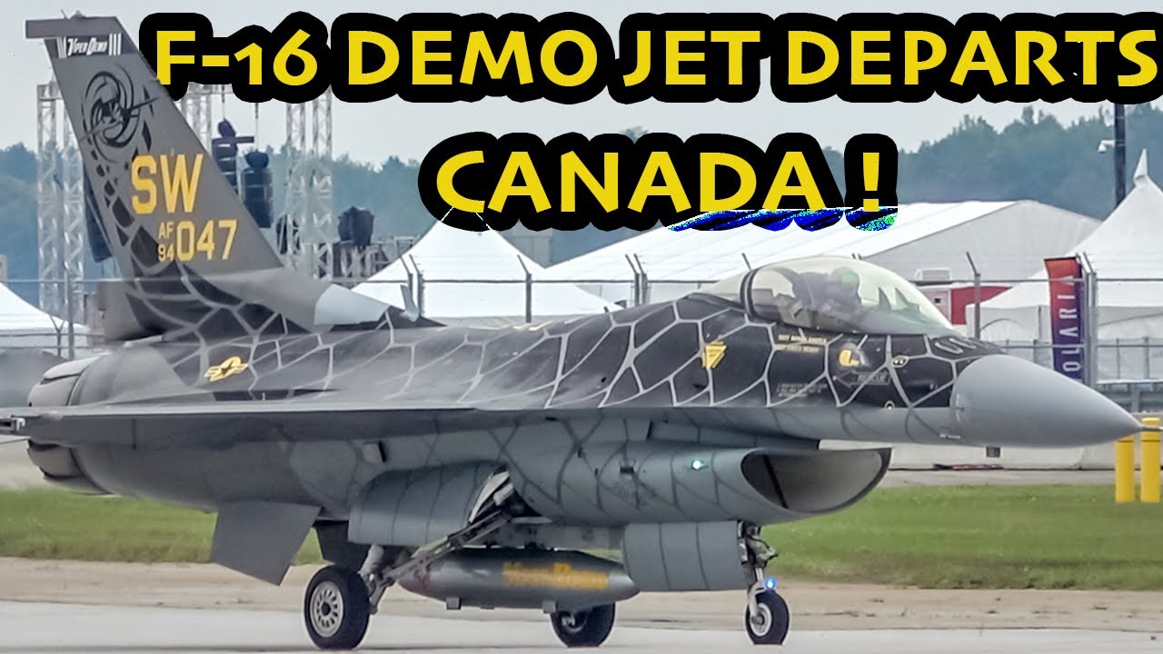 F16 DEMO TEAM! U.S Air Force Lockheed Martin F-16 departing Montreal (YMX/CYMX)