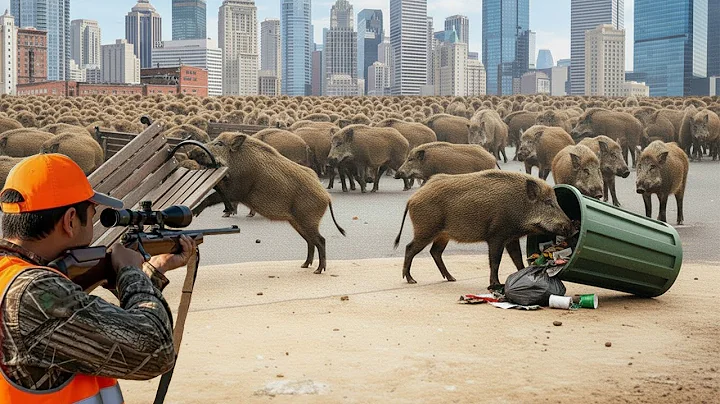 Insane Moments Hunter Takes Down Wild Hogs with Perfect Shots | Wild Boar Hunting