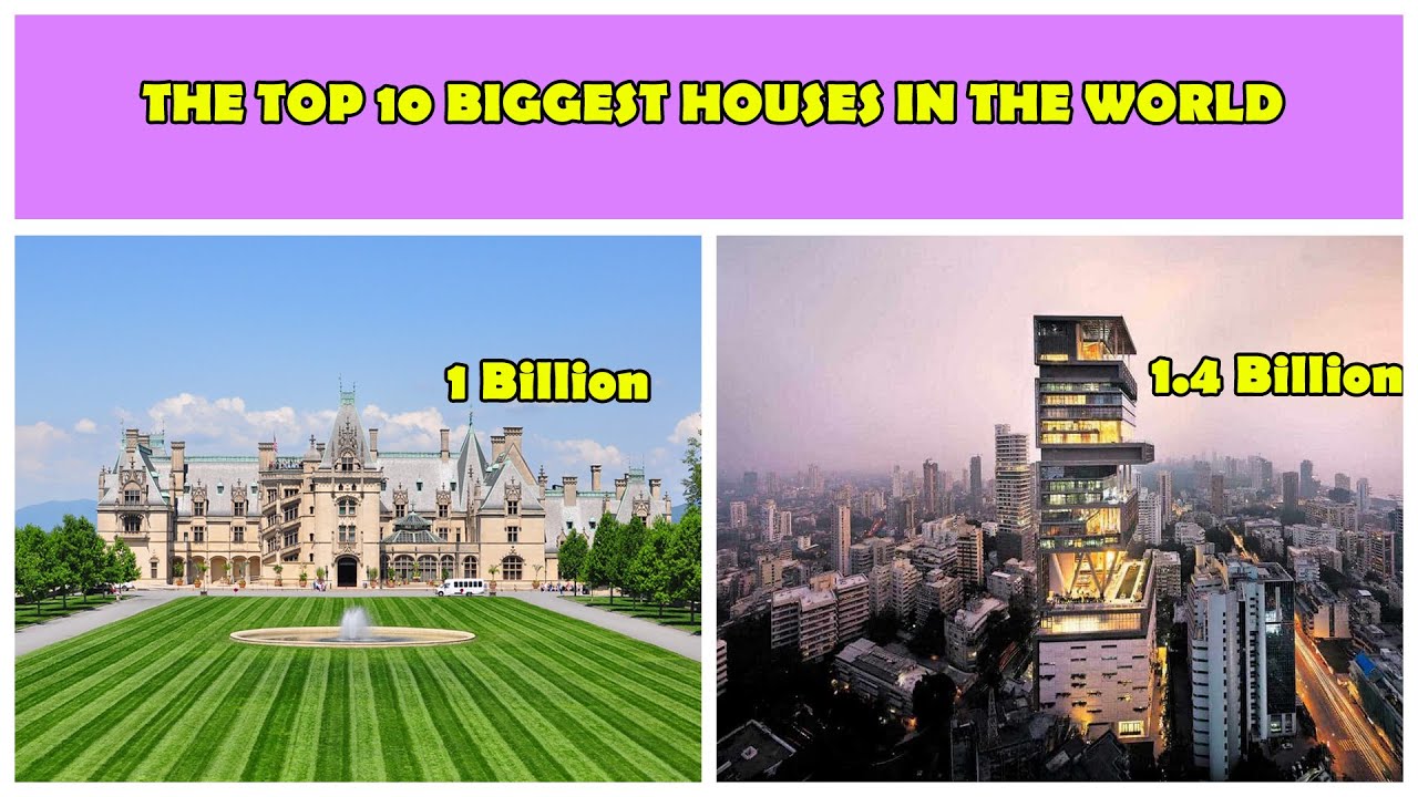 Top 10 Biggest Houses in the World | Antilia | Istana Nurul Iman Palace ...