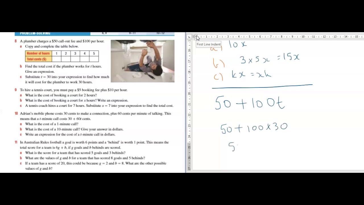 Year 7 Maths_5G algebraic modelling - YouTube