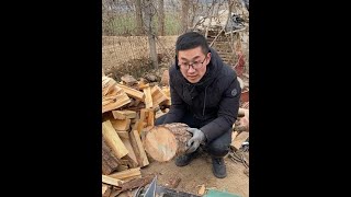 Wood splitter saves time and effort. #Wood splitting tool #Wood splitter