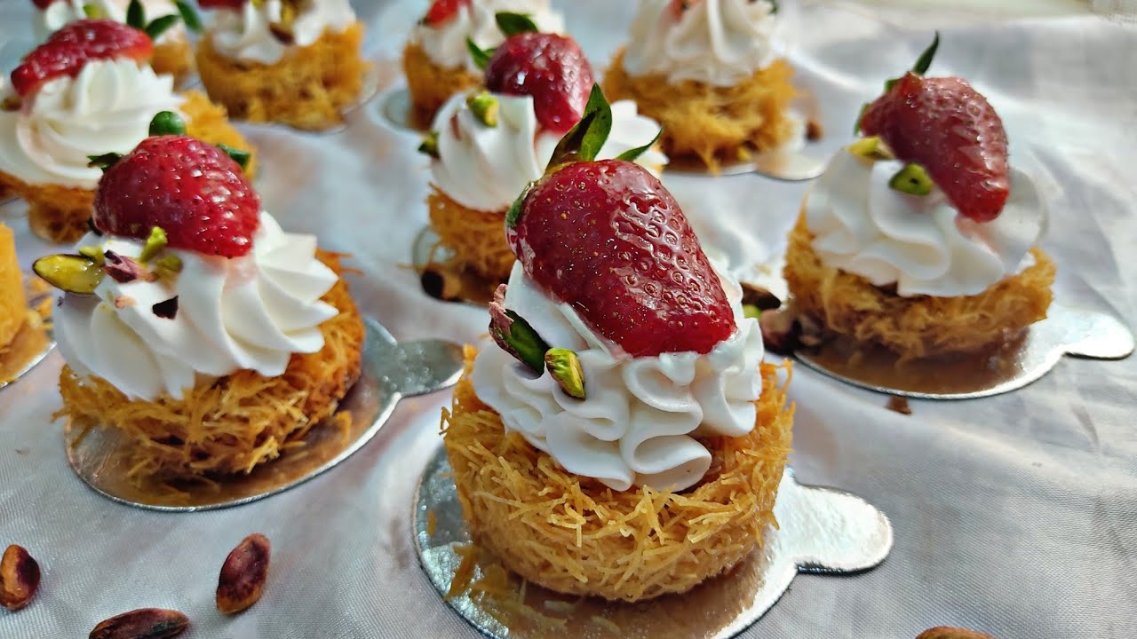 tartelette ktayaf 🇩🇿تارتولات القطايف بالكريمة و المكسرات لسهرات رمضان