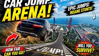 Car Jump Arena Challenge | Epic Mega Ramp Jumps & Crashes | BeamNG.drive screenshot 3