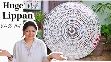 😱 BIG Lippan Wall Art | Mirror ART | TIPS AND TRICKS✨ || Lippan Art Work || DIY lippan art