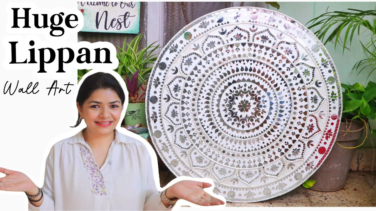 Small Lippan 😱 BIG Lippan Wall Art | Mirror ART | TIPS AND TRICKS || Lippan Art Work ...