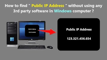 How to find " Public IP Address " without using any 3rd party software in Windows computer ?