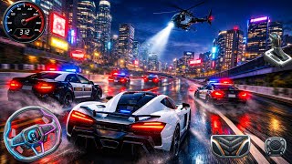 Epic Police Chase With Helicopter 🚔🔥Supercar Escape on Night Highway! screenshot 5