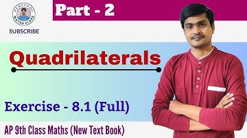 Quadrilaterals Part - 2 I AP 9th Class Maths I New Text Book I All problems in Exercise - 8.1