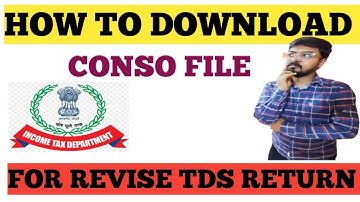 HOW TO DOWNLOAD CONSO FILE TO REVISE TDS RETURN! CONSO FILE PASSWORD