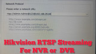 HIKVISION LIVE STREAMING VIA RTSP PROTOCOL Through VLC MEDIA PLAYER