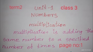 3rd std maths numbers multiplication  unit1 term2