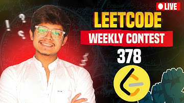 🔴Live🔴 CASES Contest  || Leetcode Weekly Contest 378 || Sunday 11:30AM IST