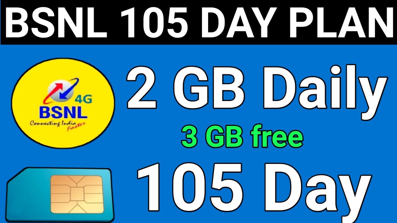 BSNL 2GB  DAILY DATA 105 DAY | BSNL UNLIMITED VOICE CALLS 100 SMS PAR DAY 2024