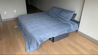 Saemoza Sofa Bed, 4 in 1 Multi Function Folding Ottoman Sleeper Bed with Storage Bag, Modern