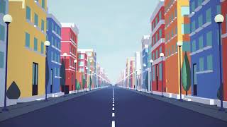 Cityscape Drive Cartoon Animation Of Urban Road Cartoon Backgrounds