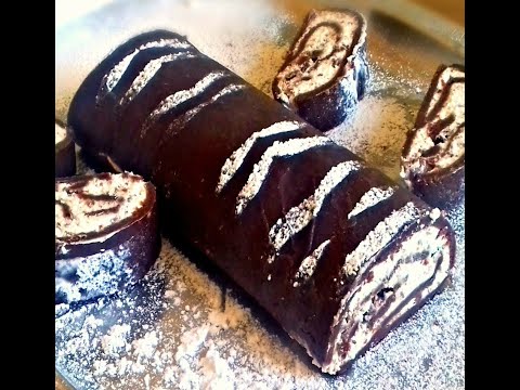 Rotolo di biscotti senza cottura | Tronchetto di Natale | Ricette dolci con Kammellia