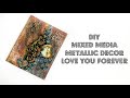 DIY Mixed Media Metallic Decor - Love You Forever