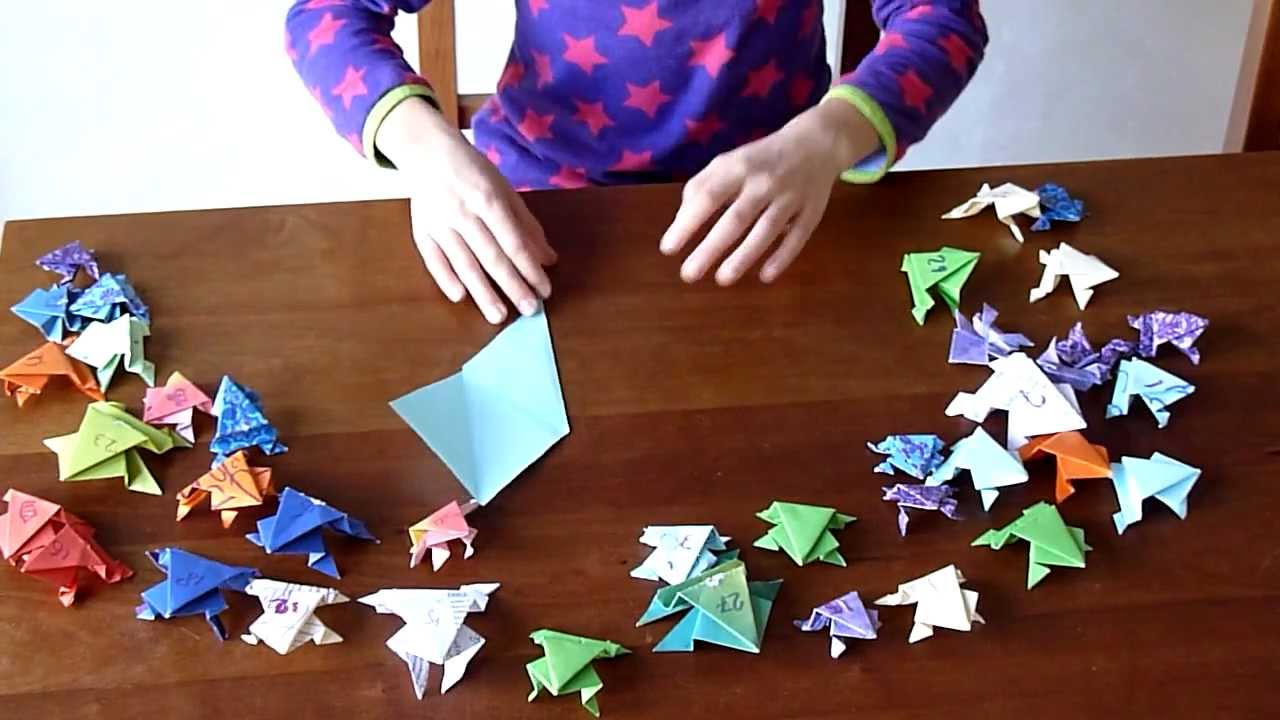 Wonderlijk Springende kikker vouwen van papier | Knutselen met papier SK-93