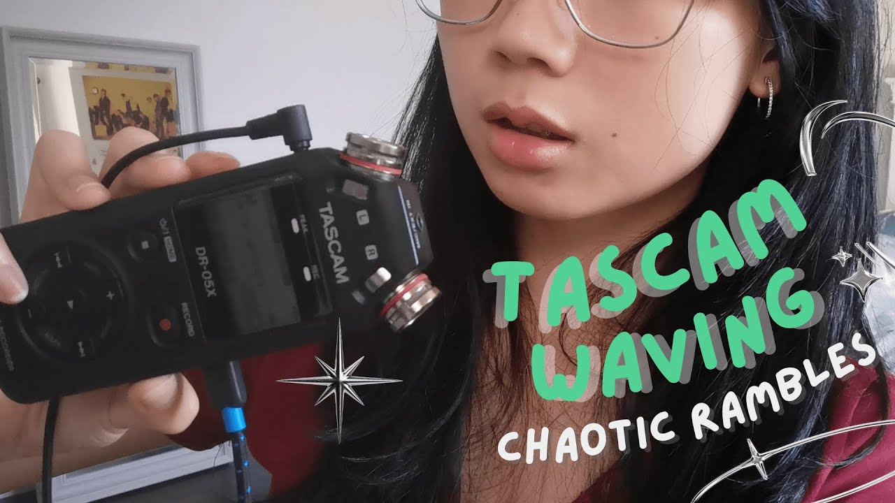 asmr | tascam waving rambles (ear to ear breathy + dry, clicky mouth sounds)