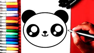 COMO Desenhar um PANDA KAWAII | super fácil