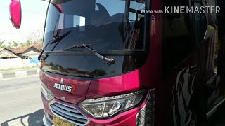 Review bus engkel KHARISMA warna ungu by karoseri AVENA